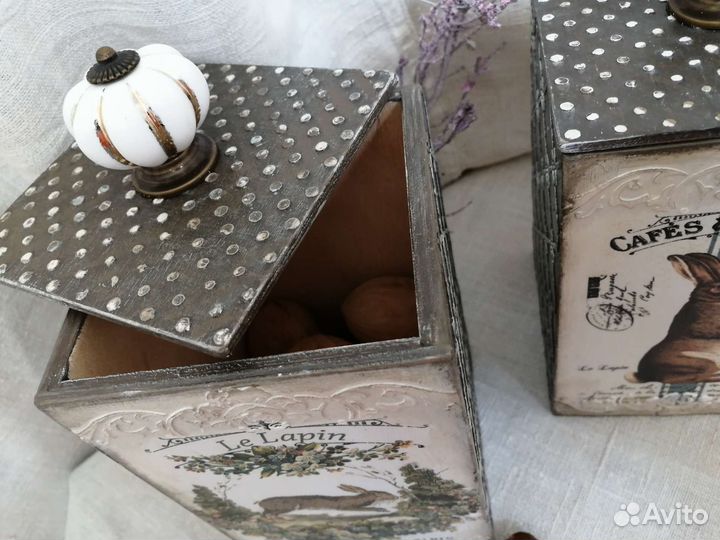 Короб для хранения сыпучих продуктов Заяц Кролик