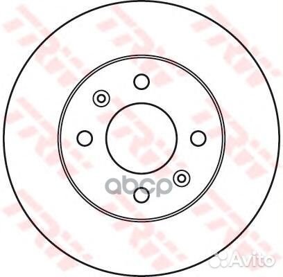 Диск тормозной перед DF6040 TRW