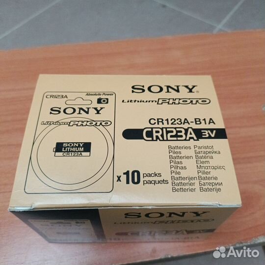 Батарейка Sony cr123a