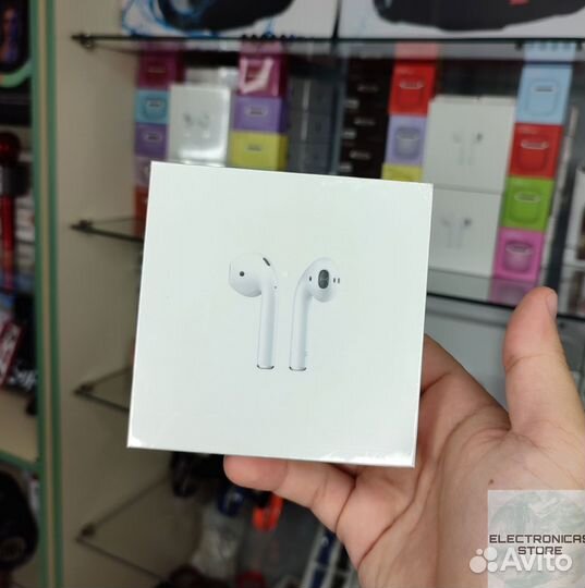 Наушники Apple Airpods 2 Lux v.7 c Чехлом