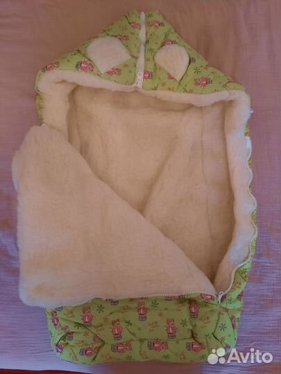 Зимний конверт в коляску новый