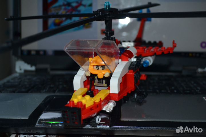 Конструктор banbao 7107 пожарный вертолет