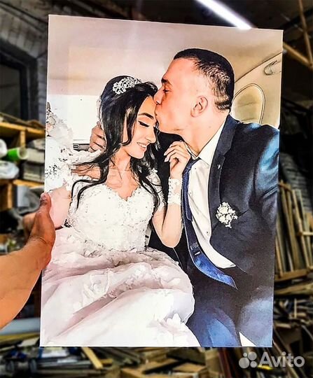 Портрет по фото на холсте