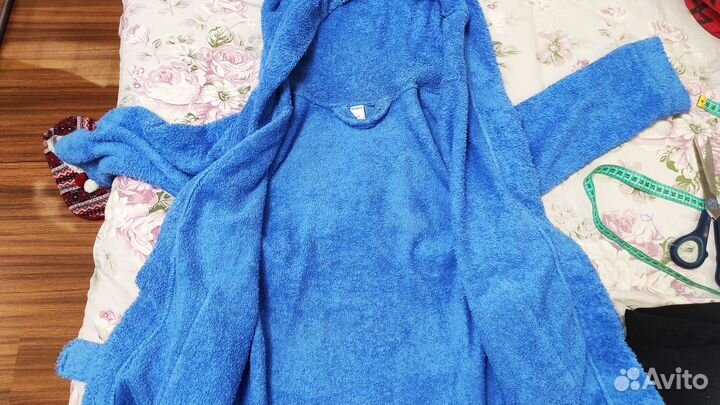 Халат махровый банный для мальчика, размер 140