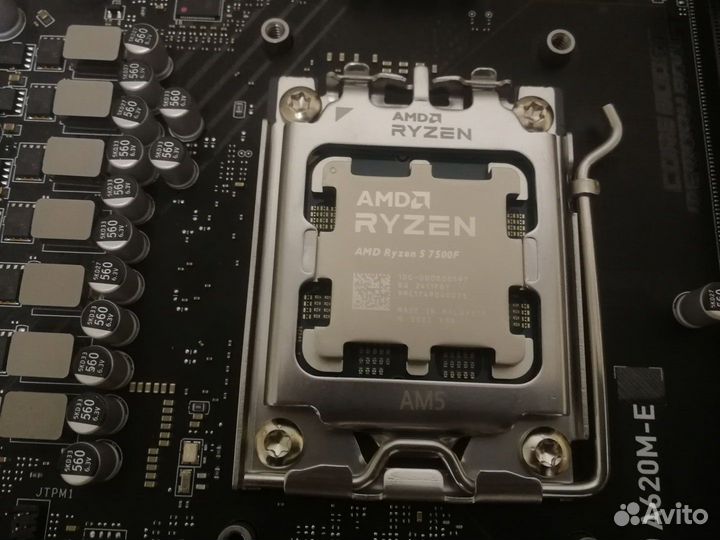 Материнская плата MSI A620M-E и AMD Ryzen 5 7500F