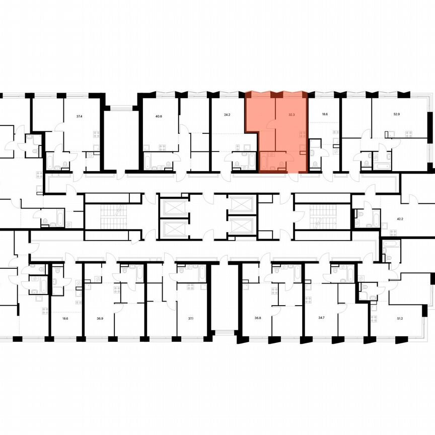 1-к. квартира, 32,3 м², 2/28 эт.