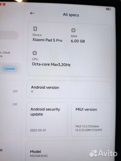 Xiaomi pad 5 pro 6/128 wifi 11