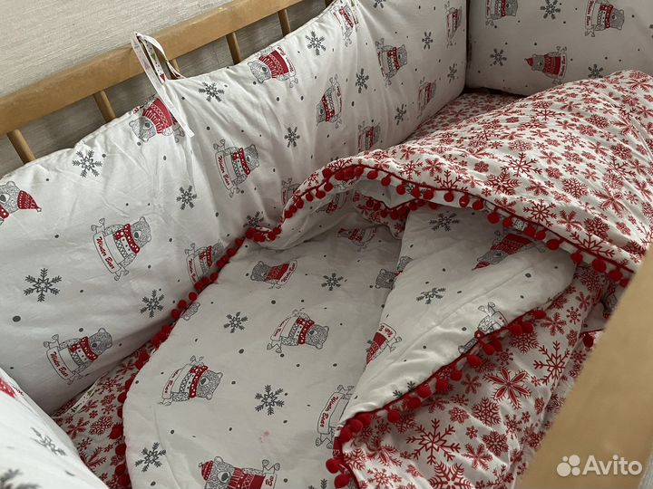 Бортики, одеялко, простынь, кокон