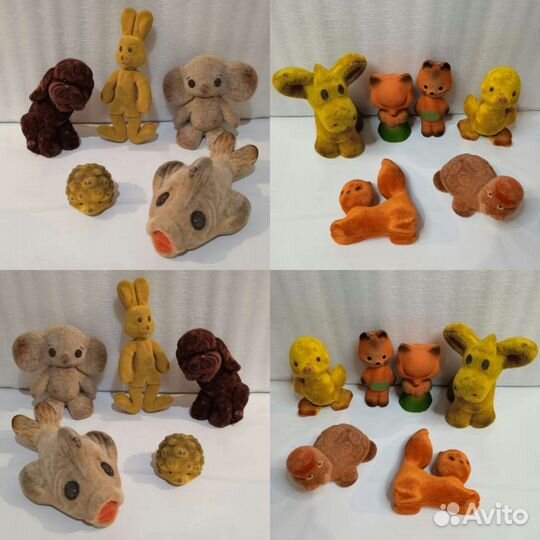 Игрушки СССР флок паралон игрушка зверёк советский