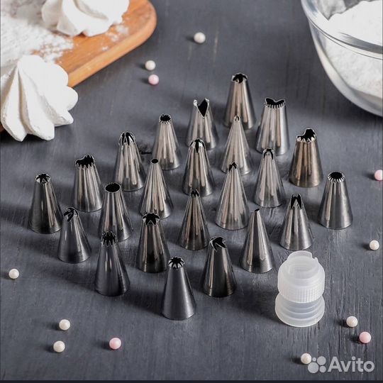 Набор кондитерских насадок 24 шт, диаметр 1,5 см