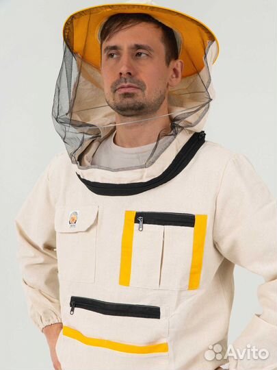 Костюм пчеловода Двунитка суровая с лицевой сеткой