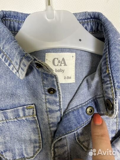 Рубашка джинсовая C&A 62