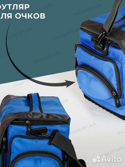 Сумка для снасти с 6 ящиками непромокаемая усиленн