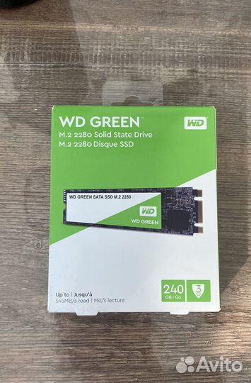 Новый в упаковке SSD WD Green М2 240 Гб