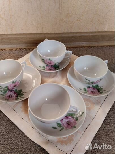 Чайная пара Дулево с деколью