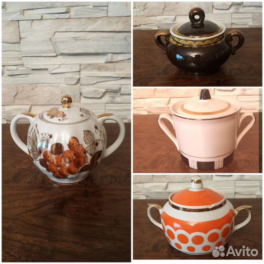 Чайники сахарницы сливочники чай пары СССР винтаж