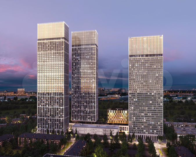 2-к. квартира, 62,8 м², 2/55 эт.