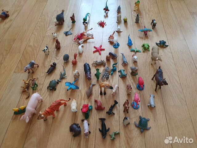 Фигурки животных развивающие (70 фигурок)