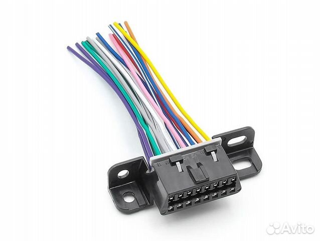 Гнездо OBD2 16pin - с проводами