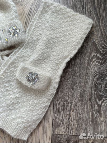 Комплект детский шапочка и шарфик ручной работы
