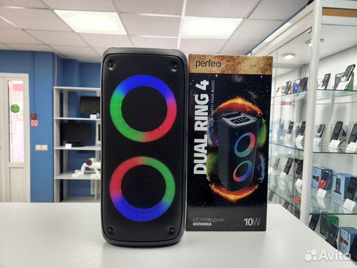 Беспроводная колонка Perfeo Dual Ring 4 (вр80)