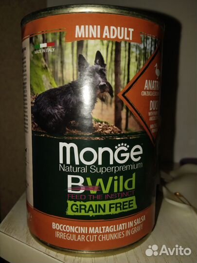 Корм для собак monge влажный