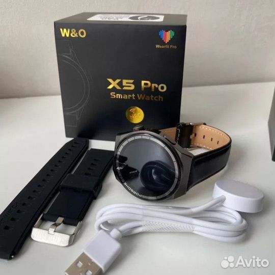 Смарт часы x5 pro круглые 46 mm