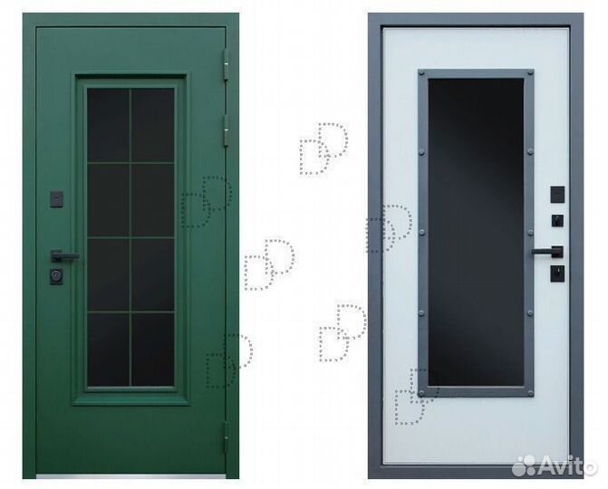 Металлическая входная термодверь с окном DD-181