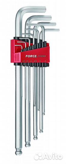 Набор шестигранников длинн.г-образн. с шаром 10пр