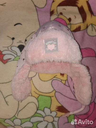 Шапка зимняя детская ушанка для девочки 50-52