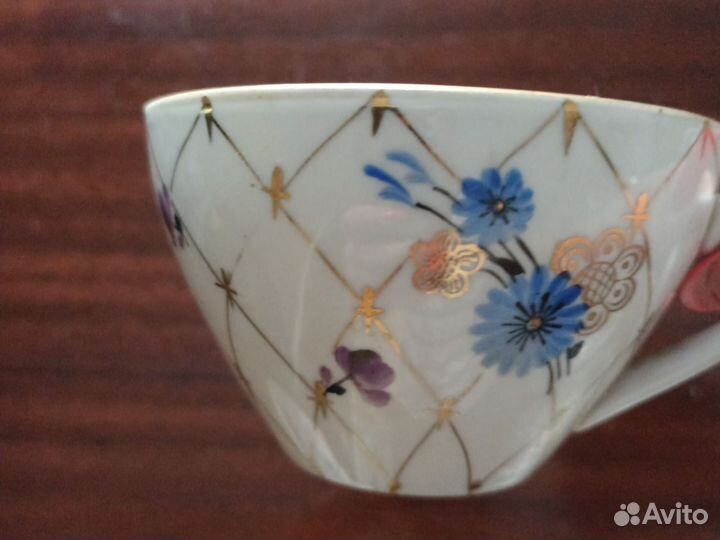 Набор чашек фарфоровых 6 пар лфз 