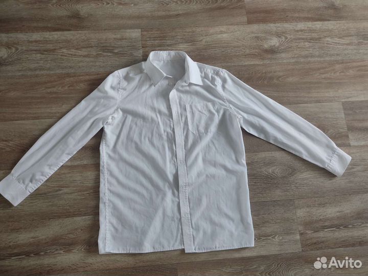 Рубашки школьные белые с коротким, длинным рукавом