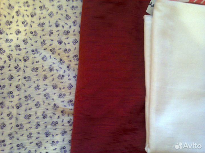 Отрезы ткани Лен Бязь Ситец Сатин Репс Пике СССР