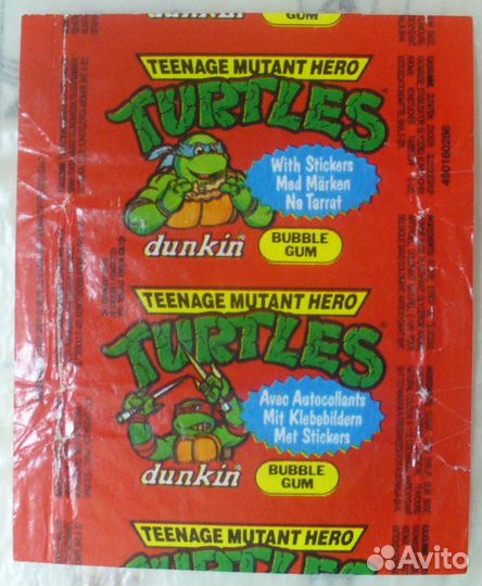 Наклейки от жвачки Teenage Mutant Hero Turtles