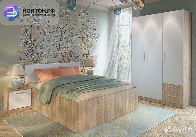 Спальня Илга №1 дуб сонома / белый