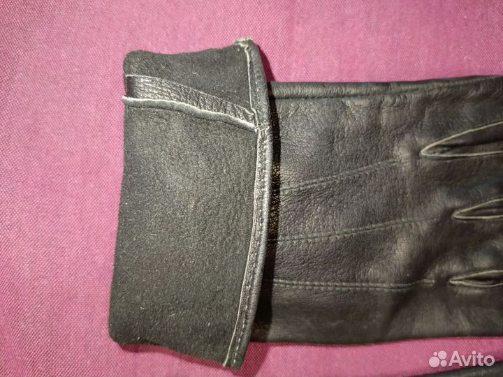 Перчатки женские кожаные ретро, винтаж, СССР