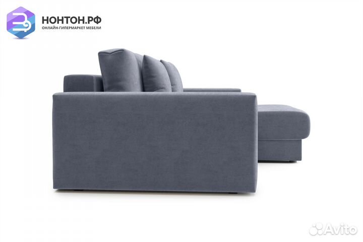 Диван угловой тик-так Монарх темно-серый