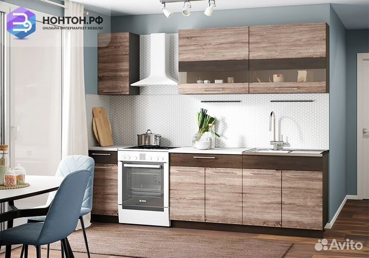 Кухня Маша 2.0 м венге / дуб сакраменто