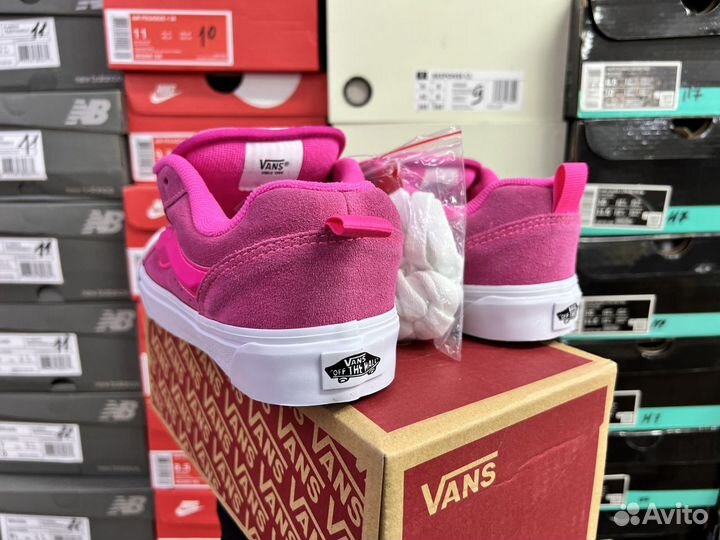 Кеды Vans Knu Skool White/Pink Дутыши