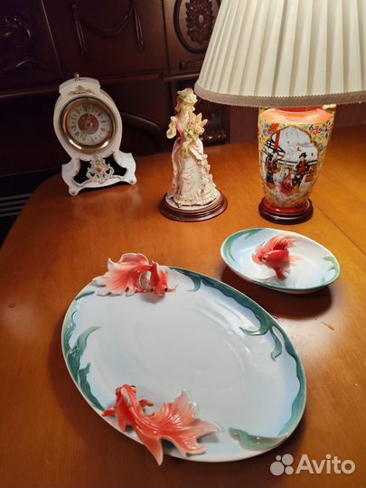 Блюдо фарфоровое Золотая рыбка Lefard