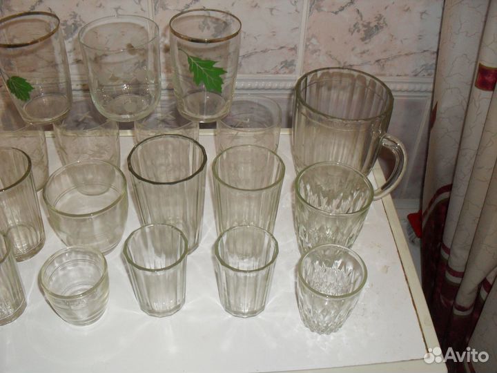 Стаканы. кружка пивная и стопки гр. из СССР