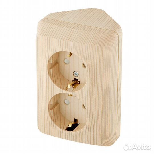 Розетка двойная угловая PA16-108D открытая установ