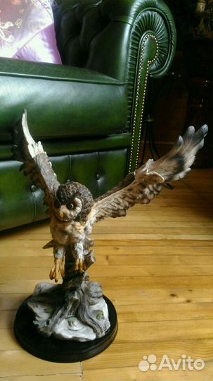 Коллекция птиц на подставке-2 орла,сова,снегири