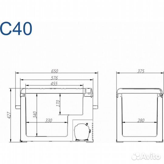 Автохолодильник Alpicool C40 компрессорный
