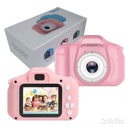 Детский фотоаппарат розовый