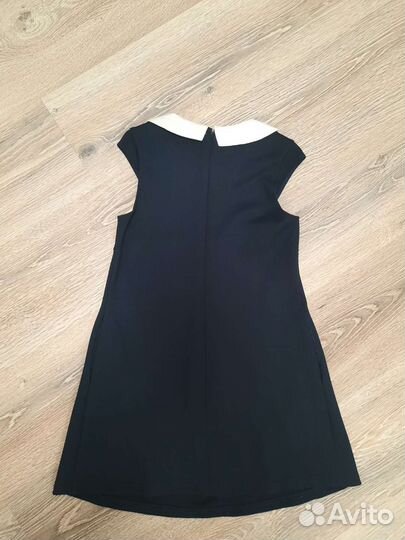 Школьный темно-синий сарафан для девочки 140