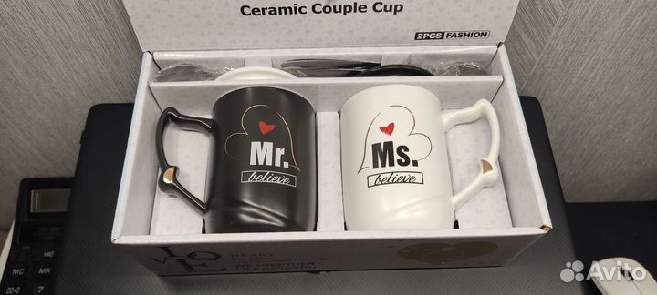 Парные кружки для влюбленных Мистер и Миссис