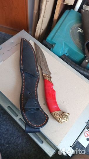 Ножи дамасская сталь с изображением Сталина