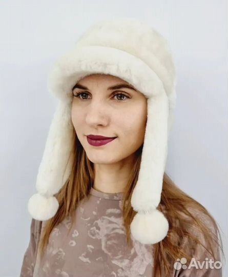 Шапка ушанка из натурального меха
