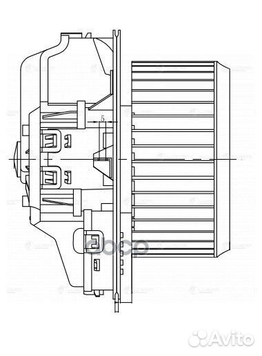 Э/вентилятор отоп. для а/м VW Touareg II (10)